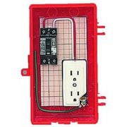 RB-1A [屋外電力用仮設ボックス 漏電しゃ断器・分岐ブレーカ・コンセント内蔵 ELB組込品 赤色 1台]