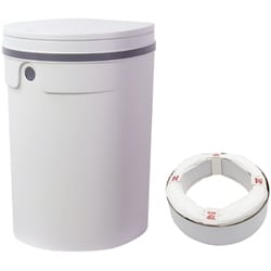 JT7554 [DEO・PAIL デオペールミニ 12L おむつ処理ポット 抗菌防臭 専用カセット1個付 ライトグレー]