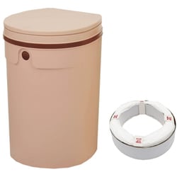 JT7556 [DEO・PAIL デオペールミニ 12L おむつ処理ポット 抗菌防臭 専用カセット1個付 ライトピンク]