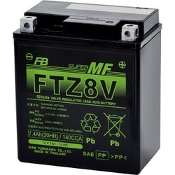 バイク用バッテリー 液入充電済み FTZ8V