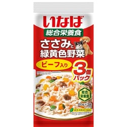ささみと緑黄色野菜 ビーフ入り [犬用 ゼリー 60g×3袋 成犬用総合栄養食]