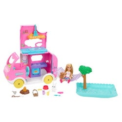 HNH90 Barbie（バービー） バービーのいもうとのチェルシーとピンクのキャンピングカー プールつき！ [対象年齢：3歳～]