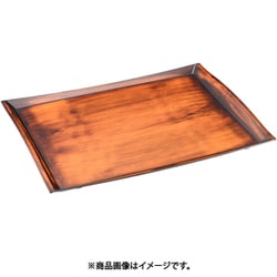 レトロ木目 葵盆（ノンスリップ加工）尺4寸 EAO0402