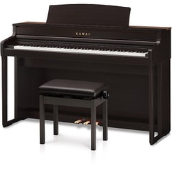 木製鍵盤搭載 電子ピアノ プレミアムローズウッド調 高低自在椅子/ヘッドフォン付 CA501R