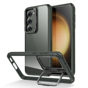 Galaxy S23対応 カメラリングスタンド付き ミリタリーグレードケース ESR Classic Kickstand Case for Samsung S23 - Clear Green