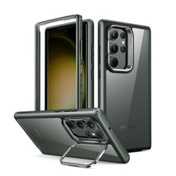 カメラリングスタンド付き ミリタリーグレードケース ESR Shock Armor Kickstand Case for Samsung S23 Ultra - Clear Green