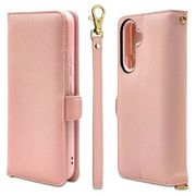 Galaxy A54 5G用 ケース カバー 手帳型 カード入れ スタンド機能 ハンドストラップ付き ライトピンク 7479GA54BO