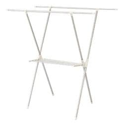 ステンレス 物干し 洗濯干し ×型 室内 伸縮式 幅97～145×奥行69×高さ85～154cm ライトグレー NY-275