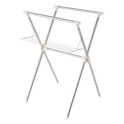 ステンレス 物干し 室内干し ×型 S 組み立て簡単 幅70×奥行66×高さ100cm ライトグレー NY-295