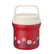 フードジャー 持ち運びやすい シンプル 花 かわいい 350ml レッド 811001068
