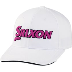 SMH3130X [ゴルフキャップ メンズ SRIXON キャップ フリーサイズ（56～60cm） ベルト式 ホワイトピンク]