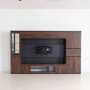 壁面ボード ~70V型対応 金具付き ブラックウォールナット 受注生産品 SUE2800BW-FL6