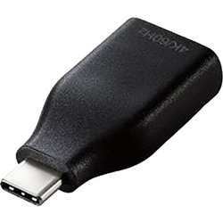 USB Type C to HDMI 変換アダプタ 4K 60Hz【Windows PC Chromebook MacBook Pro/Air iPad Android スマホ タブレット Type-C デバイス各種対応】ブラック AD-CHDMIQDBK