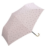 折りたたみ傘 晴雨兼用 ミルキードット ミニ 50cm 手開き式 紫外線防止効果 ピンク 6375-011-002PK