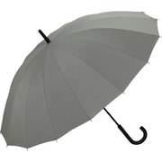 長傘 晴雨兼用 UNISEX 16K アンブレラ 60cm 手開き式 紫外線防止効果 グレー UX02-913-001
