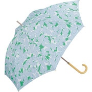 長傘 晴雨兼用 ボールドフラワー 58cm 手開き式 紫外線防止効果 サックス 9174-02-001SX