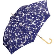 長傘 晴雨兼用 ボールドフラワー 58cm 手開き式 紫外線防止効果 ネイビー 9174-02-001NV