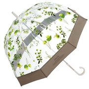 長傘 ビニール傘 plantica×Wpc. フラワーアンブレラ プラスティック 65cm 手開き式ブラウン PLV-012-001BR