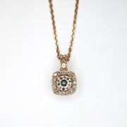 K18PG/K18PGダイヤモンドプチネックレス トップ10×6mm チェーン45cm 028719361