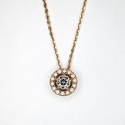 K18PG/K18PGダイヤモンドプチネックレス トップ7×7mm チェーン45cm 028717903