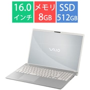 ノートパソコン VAIO F16/16.0型ワイド/Corei5-1334U/IrisXe/SSD 512GB/メモリ 8GB/Windows 11 Home/Office Home & Business 2021/ウォームホワイト VJF16190611W