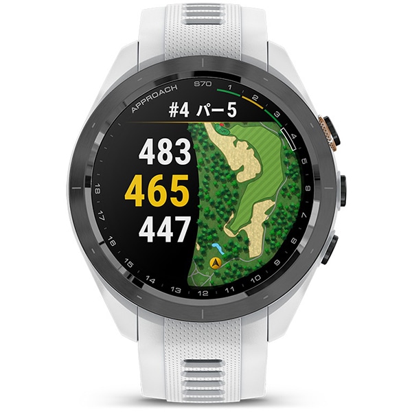 ガーミン GARMIN010-02746-20 [Approach S70 42mm White （アプローチ S70 ホワイト） ゴルフGPSウォッチ]Ω