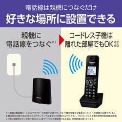 Panasonic - パナソニックコードレス電話機 子機付き パナソニック(家電) コードレス電話機（子機1台付き）（ブラック