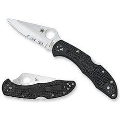 デリカ 4 ハンナミバ DELICA 4 半波刃 50102 ブラック [アウトドア フィールドギア アウトドアナイフ]