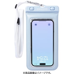 566-952276 [DIVAID フローティング防水ケース ワイドサイズ ショルダーストラップ ライトブルー]