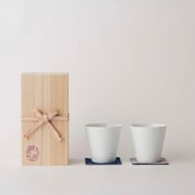 梅桜カップ 2個セット 白磁白 WDH-0113