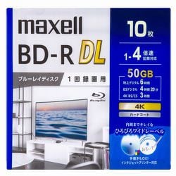 録画用BD-R DL インクジェットプリンター対応 デザインプリントレーベル 片面2層（50GB） 10枚 BRV50WPG.10S