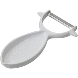 ピーラー 皮むき おろし フィット 芽取り付 日本製 ホワイト Simple use CC-1597