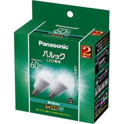 パルック LED電球 E17 60形相当 昼白色相当 2個セット LDA7NGE17SK62T