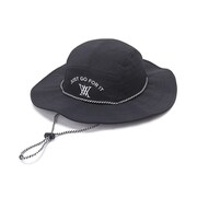 AGDUMCP41 [MEN Stitch incision wide hat BLACK]