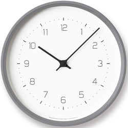 掛け時計 KK22-09 GY NEUT wall clock（ニュート ウォール クロック） グレー