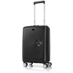 スーツケース CURIO（キュリオ） スピナー55 フロントオープニング 旅行日数目安:1～3泊 31L TSAロック搭載 機内持ち込み可 ブラック AO8-09022