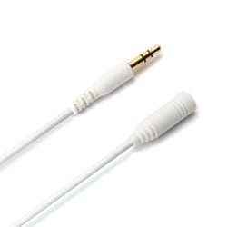 イヤホン延長ケーブル やわらかケーブル 1.0m ホワイト PG-EXY10M12WH
