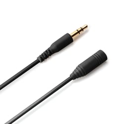 イヤホン延長ケーブル やわらかケーブル 2.0m ブラック PG-EXY20M11BK