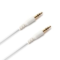 AUXケーブル やわらかケーブル 0.5m ホワイト PG-AUXY05M12WH