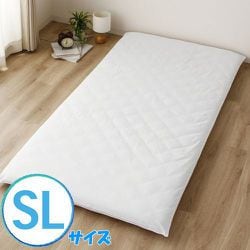 敷きふとんカバー シングルロングサイズ 約105×215cm ホワイト 綿100％ シンプル 洗える CT13110-06