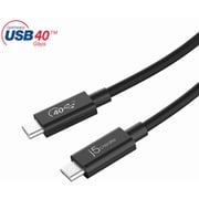 USBケーブル USB4 Gen3 USB-C to C フル機能ケーブル(0.8m) ブラック JUC28L08