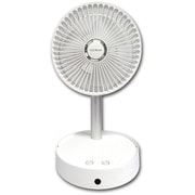 充電式ポータブルファン USB扇風機 4段階風量調節 DCモーター搭載 CPF-2007WH