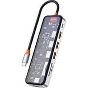 スケルトンデザイン Type-Cハブ スペースグレイ GeeHub-Ultra