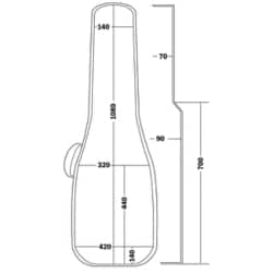 アクセス セミホロウボディギター用バッグ S3EG AB3ES1-