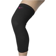 膝サポーター(ロング／パッド無／1個入り) V2MYA010 97_ブラック×マゼンタ [バレーボール 膝サポーター ユニセックス]