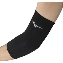肘サポーター(パッド無／1個入り) V2MYA111 09_ブラック×ホワイト [バレーボール 肘サポーター ユニセックス]