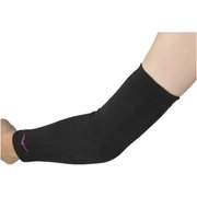 肘サポーター(ロング／パッド無／1個入り) V2MYA403 97_ブラック×マゼンタ [バレーボール 肘サポーター ジュニア]