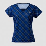 PURE SHORT SLEEVE SHIRT BWG3327 NV00 Lサイズ [テニス シャツ レディースウェア]