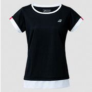 クラブショートスリーブシャツ CLUB SHORT SLEEVE SHIRT BWG1330C BK00 ブラック Mサイズ [テニス シャツ レディースウェア]