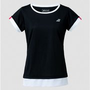 クラブショートスリーブシャツ CLUB SHORT SLEEVE SHIRT BWG1330C BK00 ブラック Mサイズ [テニス シャツ レディースウェア]